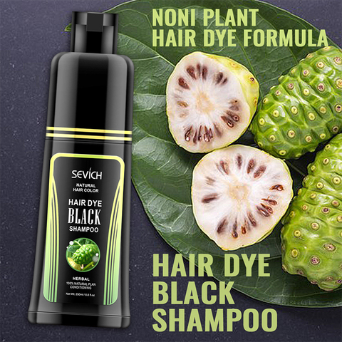 Sevich orgánico Natural rápido pelo tinte Champú Cabello negro champú blanco gris cubierta de pelo a Esencia de planta producto de Color para el pelo 250ml ► Foto 1/6