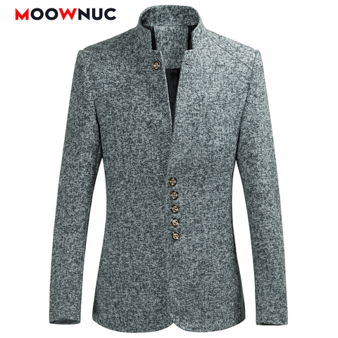 Chaquetas de gran oferta para hombre, Otoño, estilo chino, trajes casuales de gran tamaño para Primavera, trajes de moda de alta calidad, marca MOOWNUC 6XL ► Foto 1/6