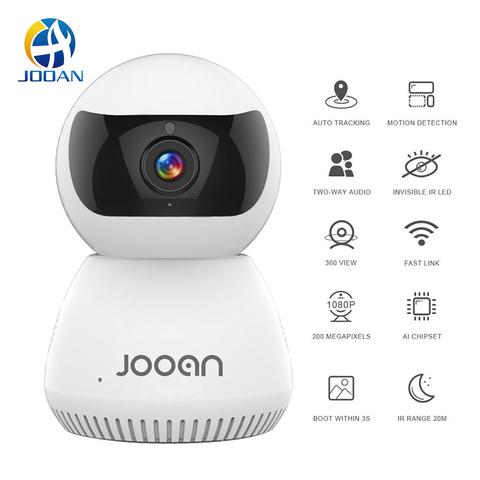 Jooan Cámara Wifi 1080P WiFi en casa IP cámara de visión nocturna Cámara inteligente Webcam de vigilancia de vídeo detección de movimiento visualización móvil ► Foto 1/6