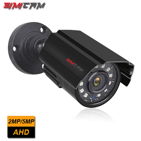 SIMICAM-cámara de seguridad CCTV para exteriores, videocámara AHD de 5MP, impermeable, vigilancia nocturna y diurna, lente HD de 3,6mm, corte IR ► Foto 1/6