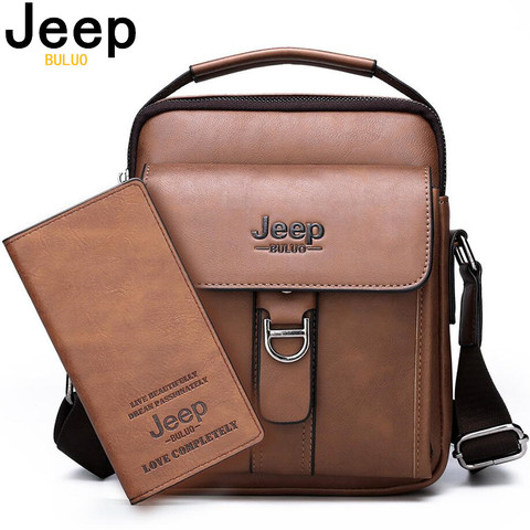 JEEP BULUO nueva marca de cuero de alta calidad bolsos cruzados para hombre bandolera de hombro Casual de negocios de Moda bolso de mano ► Foto 1/6