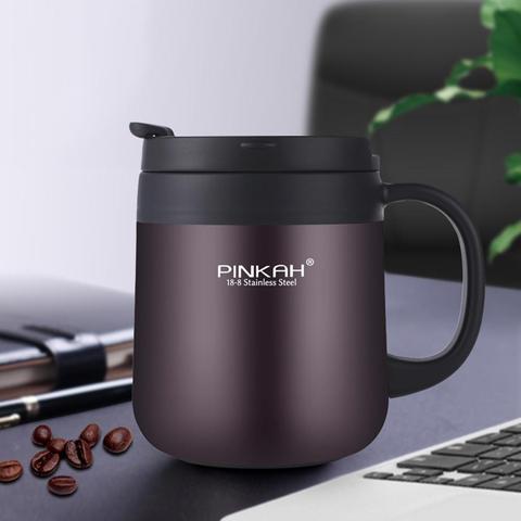 Taza térmica de acero inoxidable para viaje, taza térmica cómoda para el hogar y la Oficina de 350ml, con buen aislamiento térmico, para café y agua, 1 unidad ► Foto 1/6