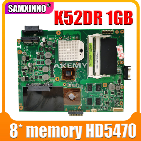 K52DR placa base de Computadora Portátil para For Asus K52DY A52D K52DE K52D X52D K52DR placa base 1GB HD5470 8 * memoria ► Foto 1/5
