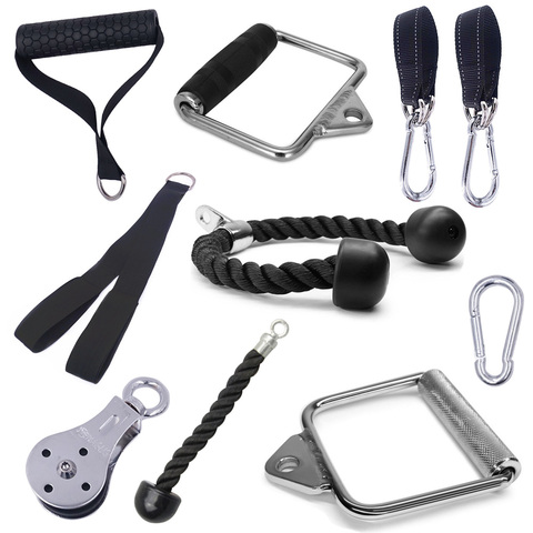 Accesorios para máquina de ejercicios de tríceps, cuerda con mango en D, Cable opcional para gimnasio, equipo de Fitness, accesorios de entrenamiento para levantamiento de pesas ► Foto 1/6