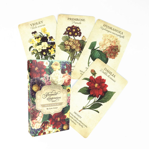 Botánico inspiración tarjetas de Oracle misterioso adivinación de Tarot cubierta juego flor exquisita designFor las mujeres las niñas ► Foto 1/6