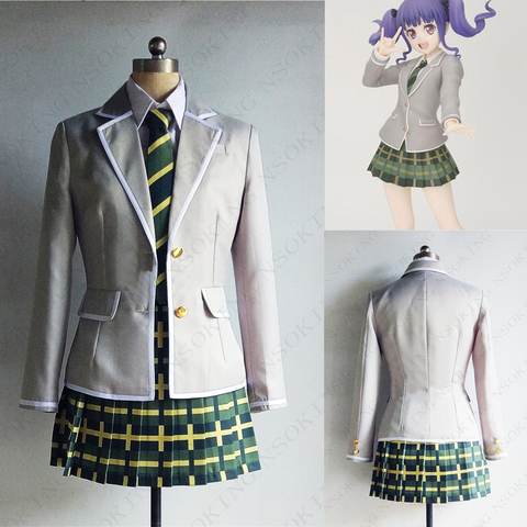 Anime sueño de estallido Toyama Kasumi OYAMA Kasumi HANAZONO Asahi Rokka Cosplay traje uniforme de la escuela ► Foto 1/4