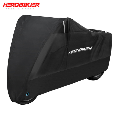 HEROBIKER nueva cubierta de motocicleta bicicleta toda la temporada impermeable a prueba de polvo UV protección al aire libre Moto Scooter Moto lluvia cubierta ► Foto 1/6