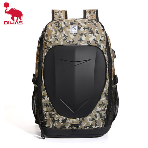 OIWAS-mochila para Gaming para hombre, bolsa de viaje táctica para exteriores, impermeable, para ordenador portátil de 15,6 pulgadas, con carga USB ► Foto 1/6