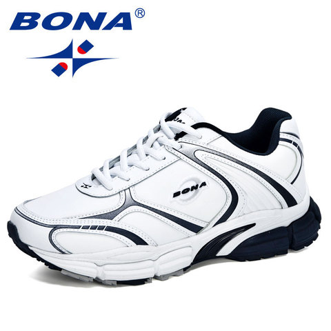 BONA-zapatillas para correr a la moda para hombre, de cuero, nuevos diseñadores, para exteriores, caminar, trotar, 2022 ► Foto 1/6