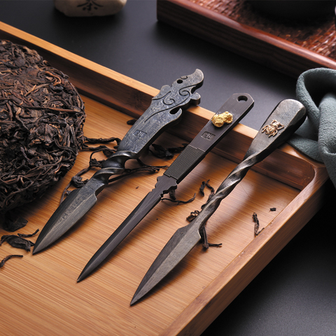 Accesorios de juego de té de estilo antiguo, cuchillo de té Pu'er, herramienta especial de té negro ► Foto 1/5