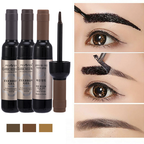 Gel de cejas para mujeres, 1 Uds., negro, café, gris, despegar, sombra de tatuaje de cejas, Gel de cejas, cosméticos, maquillaje de pigmento alto ► Foto 1/6