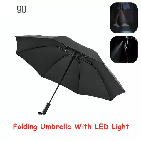 Nuevo 90Fun 8K inverso automático paraguas plegable impermeable a prueba de viento UPF50 + Anti UV sombrillas para el sol con luz LED ► Foto 1/6