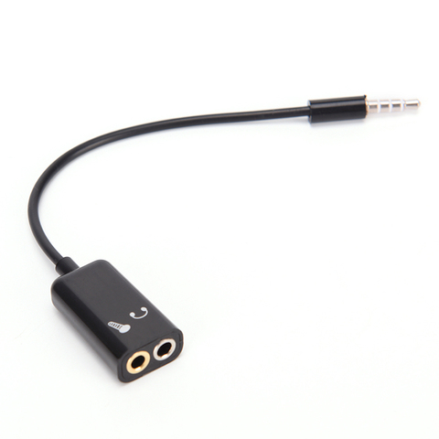 Conector de Audio de micrófono a auriculares, Adaptador convertidor de Cable divisor, 3,5mm, 1 ud. ► Foto 1/6