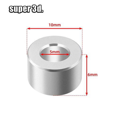 10 Uds 3D piezas de la impresora Openbuilds espaciador de aluminio ranura en V aislamiento columna Pilar separado cuarentena diámetro 5MM Reprap 3D impresora ► Foto 1/6