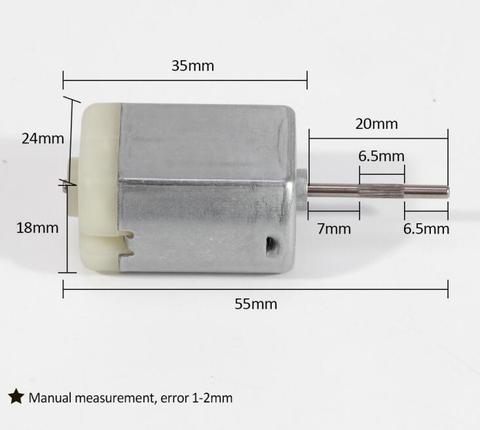 AZGIANT 20mm Micro DC Motor FC-280 racor eléctrico de coche, motor de bloqueo de puerta, doblar el motor del espejo retrovisor (eje acanalado) ► Foto 1/6