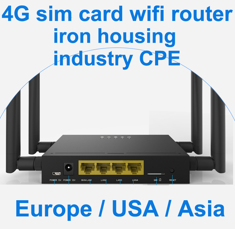 GC111-enrutador WiFi 4G LTE, 300Mbps, CAT4 Industrial CPE, soporte de señal fuerte, 32 usuarios de Wifi con ranura para tarjeta Sim ► Foto 1/5