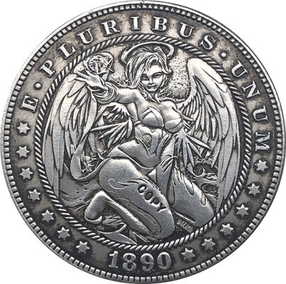 Hobo-Copia de moneda de níquel, 1890-CC, tipo dólar Morgan de EUA, 152 ► Foto 1/2