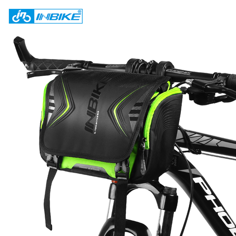 INBIKE bici impermeable bolsa de gran capacidad del manillar bolsa tubo frontal bolsillo de bicicleta mochila ciclismo accesorios de bicicleta ► Foto 1/6