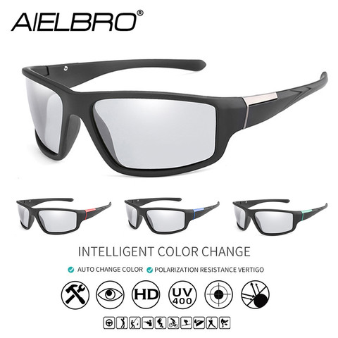 AIELBRO-gafas de sol para ciclismo, fotocromáticas, para deportes de bicicleta, para hombre ► Foto 1/6