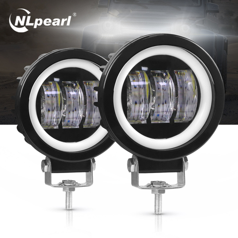 NLpearl, barra de luz Led/luz de trabajo 30W 5D luz de trabajo Led Offroad Led redondo Luz de niebla para 4x4 barco camión Tractor barco ATV 12V 24V ► Foto 1/6