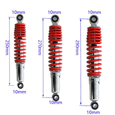 250mm 270mm 290mm 400LBS amortiguador de impacto frontal suspensión primavera para 50cc 70 90 110cc 125cc ATV Go Kart Buggy Pitbike de la bici de la suciedad ► Foto 1/6