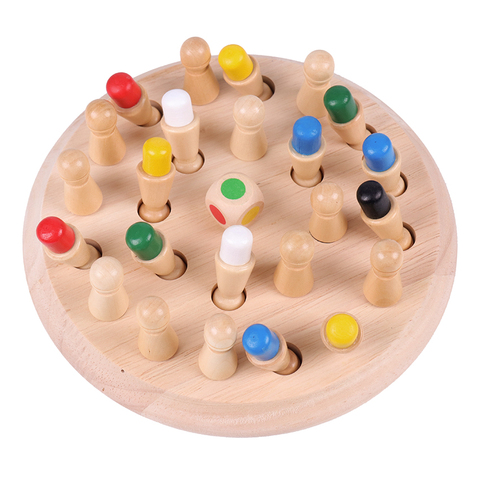 Juego de juguetes de habilidad cognitiva para niños, juego de ajedrez con memoria de madera, juego de mesa educativo, 1 Juego ► Foto 1/6