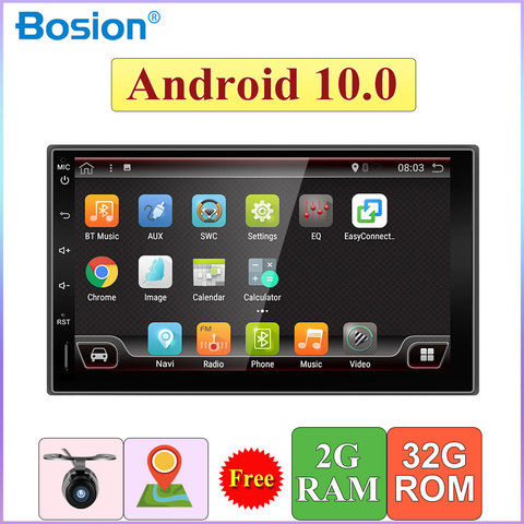 2 Din auto Radio estéreo Android 10,0 Quad Core 2GB + 32GB BT Wifi navegación GPS SWC Autoradio unidad DAB OBD enlace espejo ► Foto 1/6