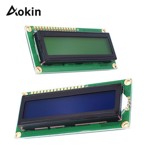 Aokin-Módulo de pantalla LCD de 16x2 caracteres, controlador HD44780, Luz Azul y negra para Arduino, LCD1602 1602 ► Foto 1/6