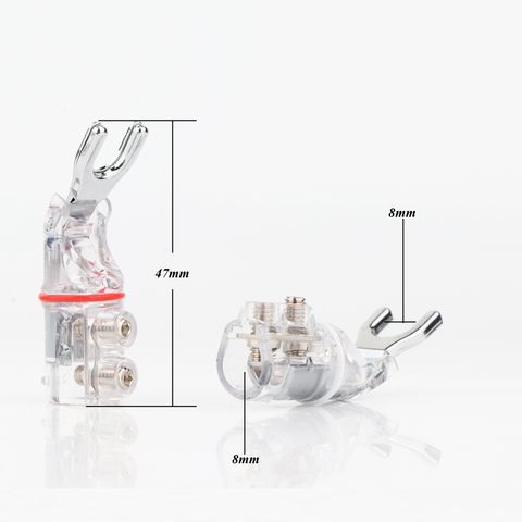 Conector de Terminal de altavoz de cobre puro, adaptador de cable de altavoz chapado en rodio de alta gama, Conector de audio Y pala hifi, 4 Uds. ► Foto 1/6