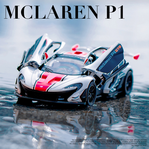 Supercoche McLaren P1 de aleación para niños, modelo de coche con 2 puertas abiertas, de chico extraíble, envío gratis, 1:32, venta al por mayor ► Foto 1/5