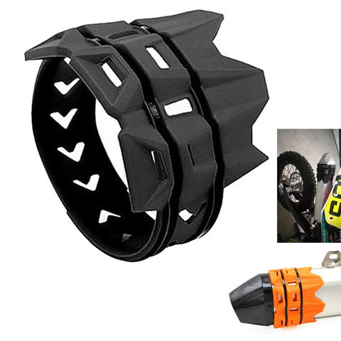 Universal Dirt escape de Pit Bike silenciador Protector de silenciador Protector para motocicleta Motocross, negro ► Foto 1/6