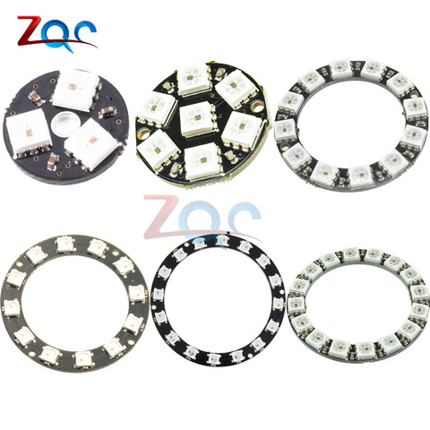 RGB LED anillo 1 3, 4, 7, 8 12 16 24 32 Bits LEDs WS2812 WS2812B 5050 RGB LED anillo de luz con Drivers integrados para Arduino ► Foto 1/6