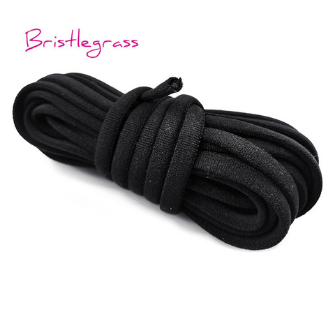 BRISTLEGRASS 5 yarda 5mm Nylon sólido ronda de cordón elástico cuerda banda de LICRA diadema de cordón de encaje vestido de artesanía de costura DIY ► Foto 1/5