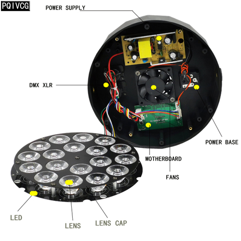 Luz Par Led 4 en 1 para escenario, 18x12w, RGBW, accesorios de bricolaje, componente de luz ► Foto 1/3