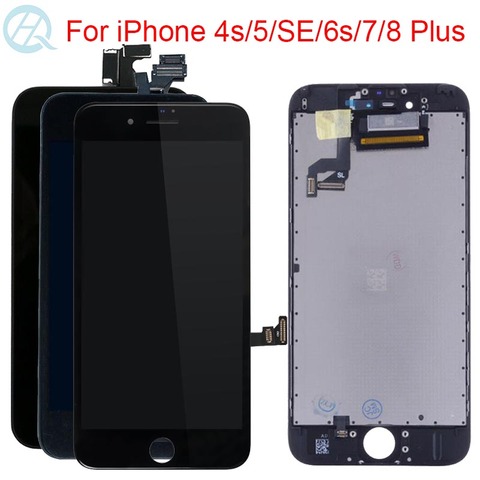 Pantalla táctil LCD para móvil, montaje de digitalizador de cristal sin píxeles muertos, para iPhone 5, 5C, 5S, SE, 6, 7, 8, 6S Plus ► Foto 1/6