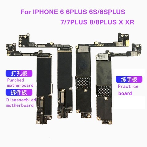 Tablero dañado sin NAND para iPhone 6 6plus 6s 6sp 7 7p 8 8p, placa base Manual de práctica, desmontaje de entrenamiento de habilidades técnicas ► Foto 1/3