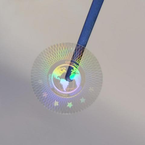 Pegatinas de holograma transparentes de 20mm, pegatinas de holograma originales de varios colores, diámetro de logotipo de diseño Global personalizado, 2000 Uds. ► Foto 1/6