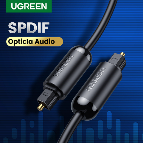 UGREEN-Cable de sonido óptico Digital Toslink, fibra óptica para cine en casa, barra de sonido, TV, PS4, Xbox, SPDIF ► Foto 1/6
