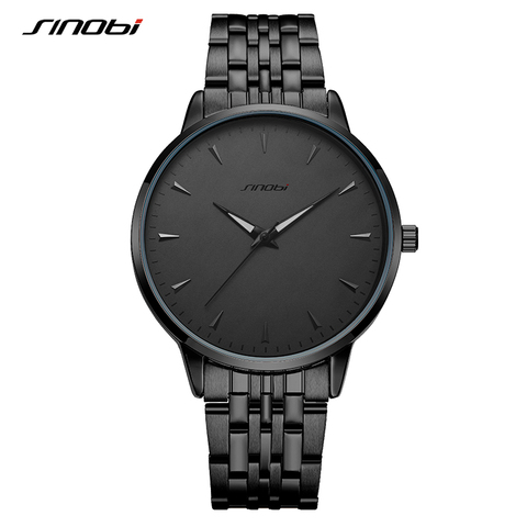 Sinobi-Reloj de pulsera de cuarzo para hombre, cronógrafo de acero inoxidable, dorado, diseño Original, negocio Simple, Masculino ► Foto 1/6