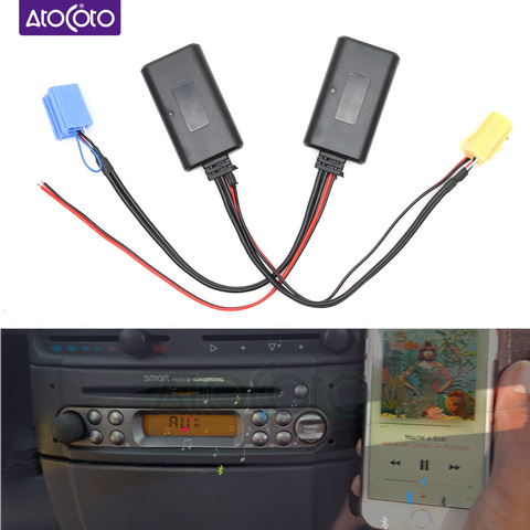 Módulo de Cable auxiliar con Bluetooth 5,0 para coche, adaptador para Smart Fortwo 450 451 Roadster Grundig Radio CD 6 8 pines MINI conector ISO ► Foto 1/6