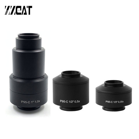 Adaptadores de cámara para microscopio Zeiss Trinocular, adaptador de lente de montaje en C para cámara fotográfica CCD, 1x 0.5X 0.35X ► Foto 1/6