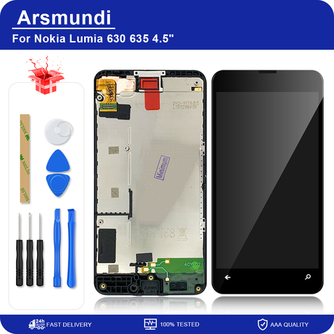 Pantalla LCD de 630 pulgadas para Nokia Lumia 635, montaje de digitalizador con pantalla táctil con marco para Microsoft 4,5 LCDs + regalo, RM-977 630 ► Foto 1/5