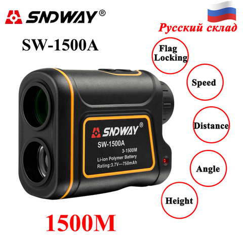 SNDWAY 1500 M láser telémetro telescopio monocular para la caza de golf láser medidor de distancia láser medir la velocidad-Altura- ángulo ► Foto 1/6