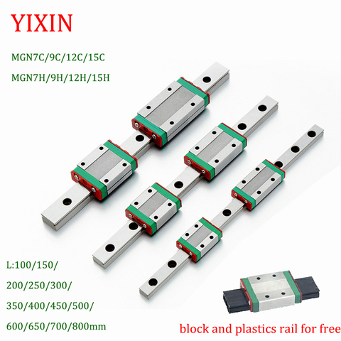 3D impresora de carril lineal cnc de guía lineal MGN12 transporte MGN7 MGN12 MGN15 MGN9 L 100, 350, 400, 500, 600, 800mm miniatura ► Foto 1/6