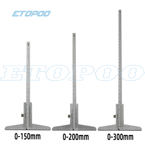 Alta Quality150mm 200mm 300mm calibrador Vernier de profundidad de acero de 0,02mm de calibrador métrico micrómetro 6/8/12 pulgadas profundidad herramientas de medición ► Foto 1/6