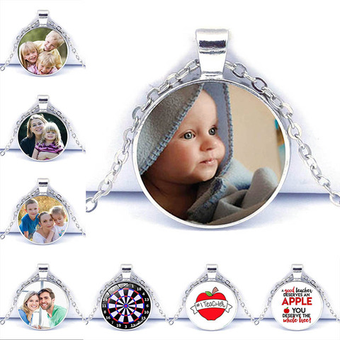 Personalizado foto colgante personalizado foto de collar para tu bebé Mamá y Papá abuelos regalo para los miembros de la familia ► Foto 1/6