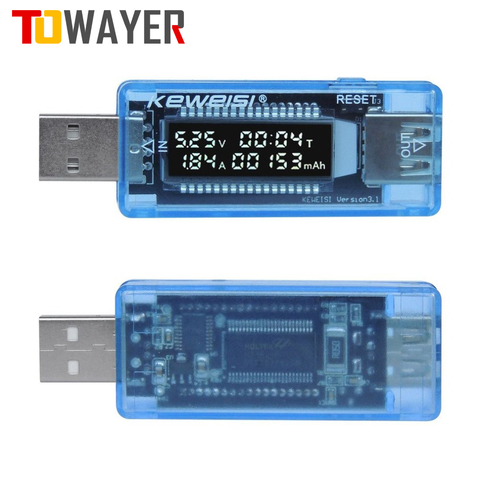 Corriente USB capacidad de voltaje de voltios de corriente detección de tensión capacidad del cargador metro del probador Detector de potencia móvil control de batería ► Foto 1/6