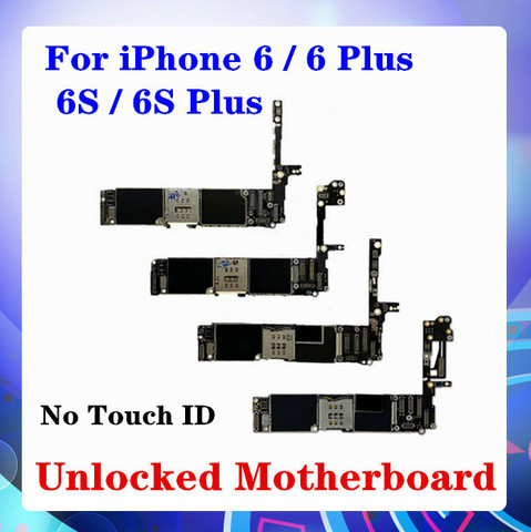 Para iPhone 6 GB 16 GB 64 GB 128GB ROM 100% Original de la placa base no encerrado placa base con Chips IOS placa lógica sin touch ID ► Foto 1/1