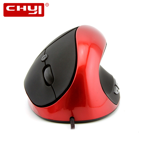CHYI-ratón ergonómico con cable Vertical 5D, óptico, USB ratón Gaming para ordenador, 800/1200/1600 DPI, saludable, para PC y portátil ► Foto 1/6
