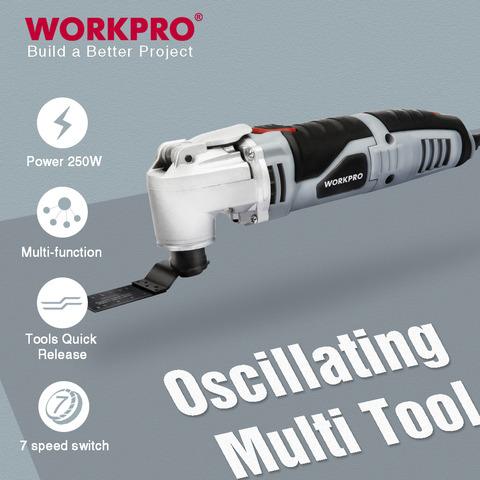 WORKPRO-herramienta oscilante multifunción para renovación del hogar, herramienta de carpintería con Kit de accesorios ► Foto 1/6